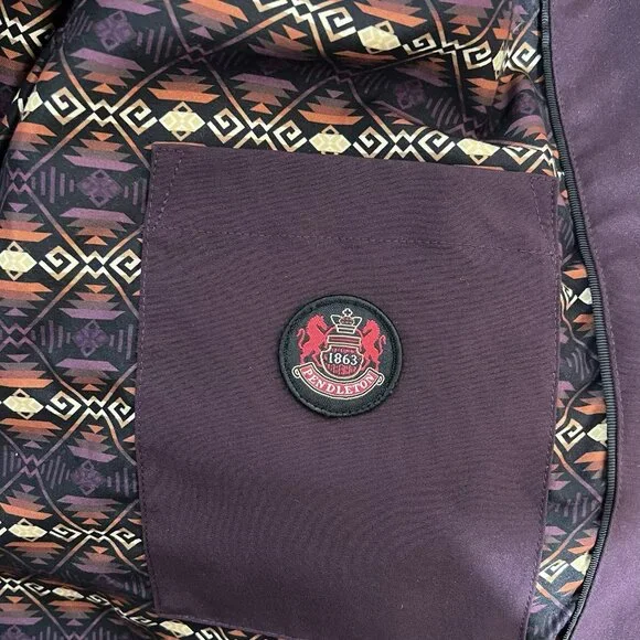 Pendleton Women's Tape Seam Hooded Rain Jacket Purple Medium Outdoor Winter Zip - Picture 12 of 12